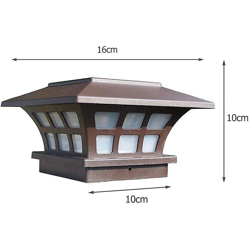 Solar Post Lamp Outdoor Waterproof Column Head Light for Garden Wall Lamp Garden Fence Landscape La