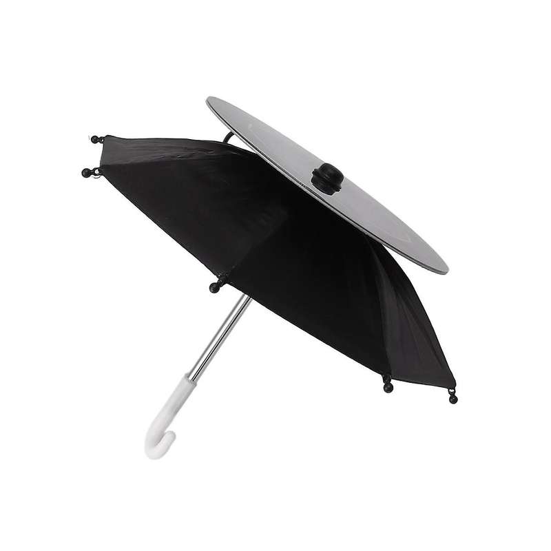 Solar Phone Usb Umbrella for Outdoor Cycling Fishing, Phone Mini Umbrella Sun Shade Usb Charging wit