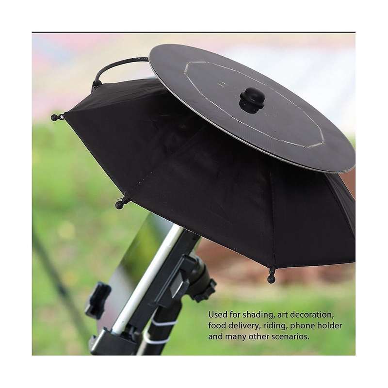 Solar Phone Usb Umbrella for Outdoor Cycling Fishing, Phone Mini Umbrella Sun Shade Usb Charging wit