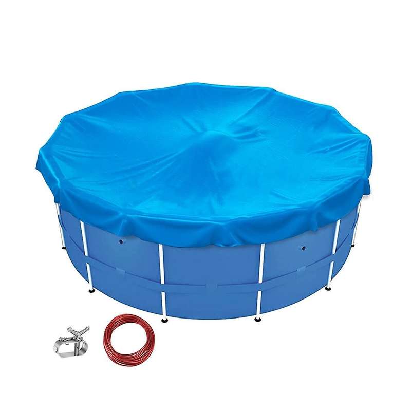 Solar Pool Cover for Above Ground Swimming Pools, 18 Feet Round Pool Warmers, Hot Tub Cover for Indo