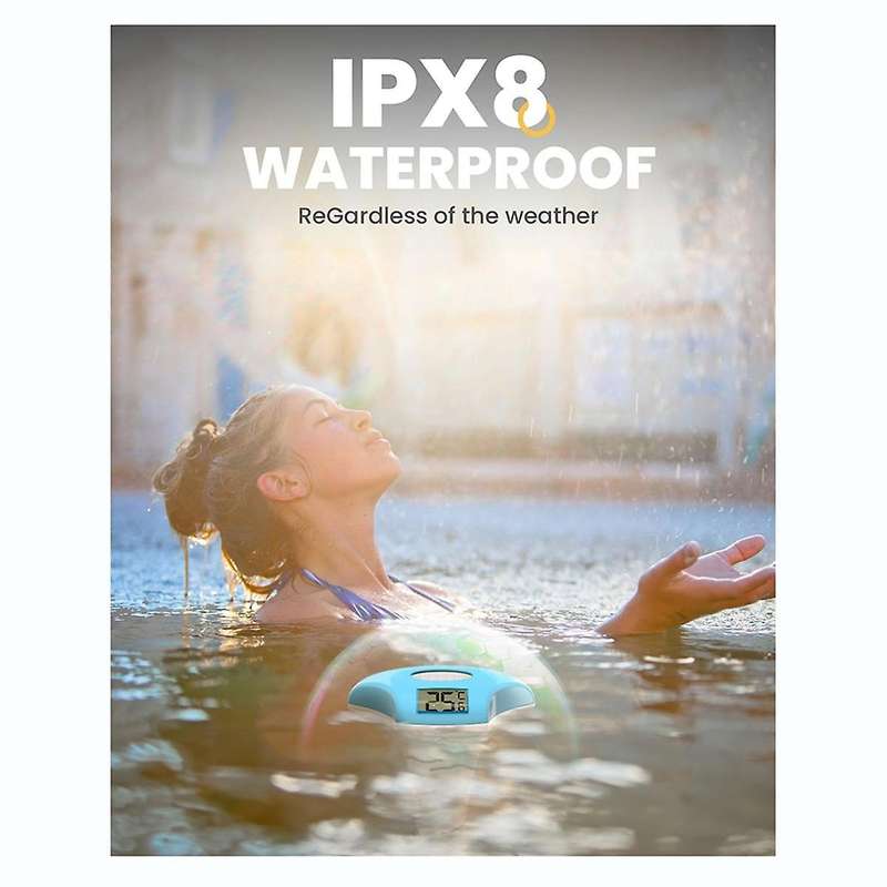 Solar Pool Thermometer Floating, with LCD Large Digital Display,Swimming Pool Thermometer, Gauge for