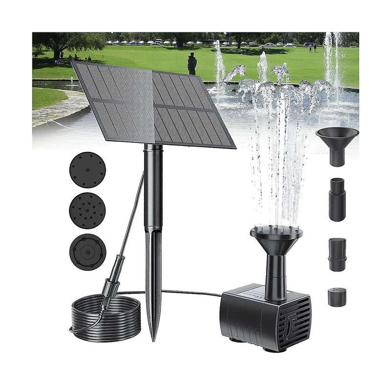 Solar Power Fountain Pump Water Pump for Bird Bath Garden Backyard Pool Solar Powered Water Fountai