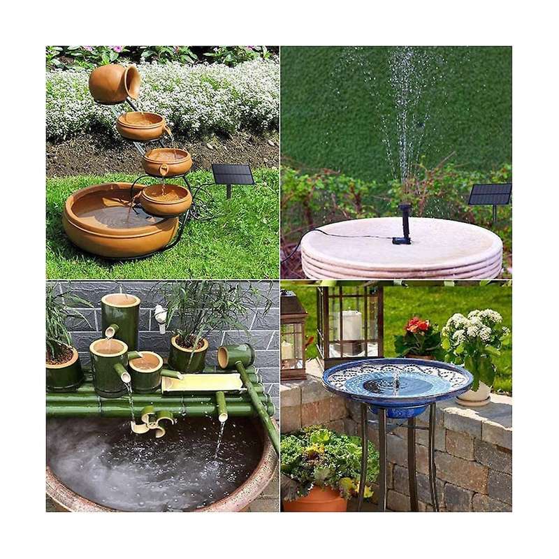 Solar Power Fountain Pump Water Pump for Bird Bath Garden Backyard Pool Solar Powered Water Fountai