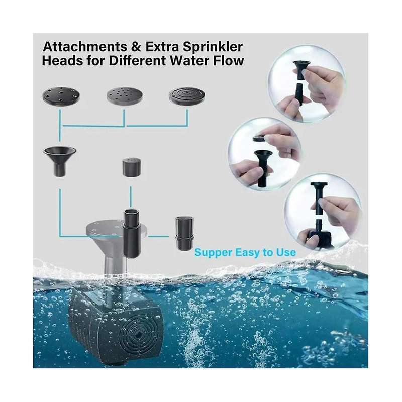 Solar Power Fountain Pump Water Pump for Bird Bath Garden Backyard Pool Solar Powered Water Fountai