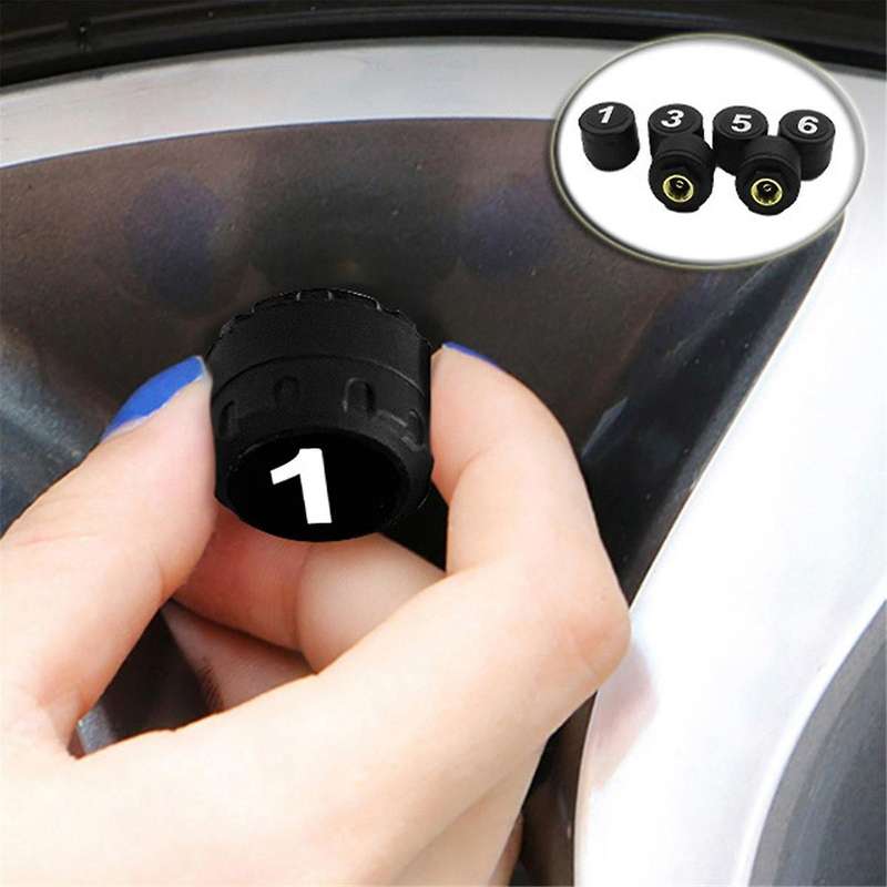 Solar Power Car TPMS Digital LCD Display Car Security Alarm Tire Pressure Monitoring System with 4 S