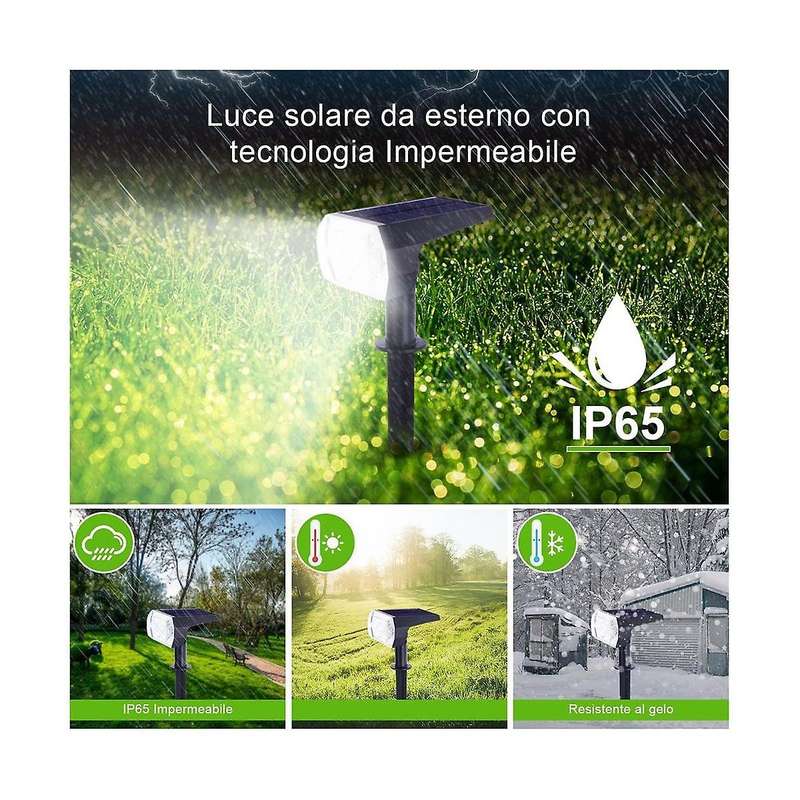 Solar Spotlights Outdoor,2-in-1 Landscape Lights 7 Led Solar Powered Ip65 Wall Light for Garden Dri
