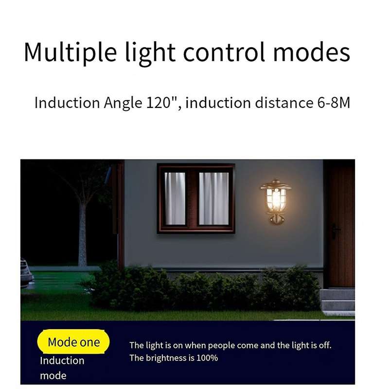 Solar Sensor Wall Mounted Lights Waterproof Garden Landscape Lights for Garden Villa Small Yard Dec