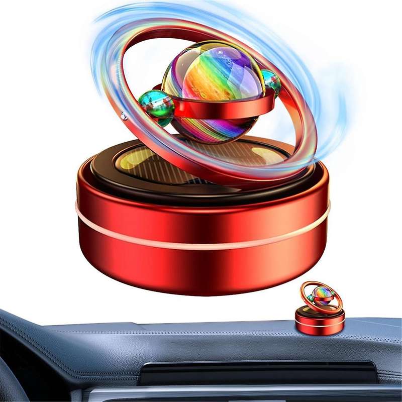 Solar Rotating Aromatherapy Car Diffuser Dashboard Ornaments Solar Car Air Freshener Auto Spin Car