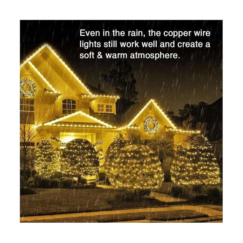 Solar Powered Lights 200led String Fairy Lights for Outdoor Christmas Lighting Courtyard Street Gar