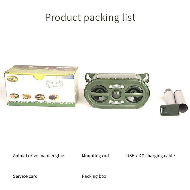 Solar Ultrasonic Animal Repeller -Animal Repeller Outdoor with Motion Sensor&Sound Squirrel Repell f