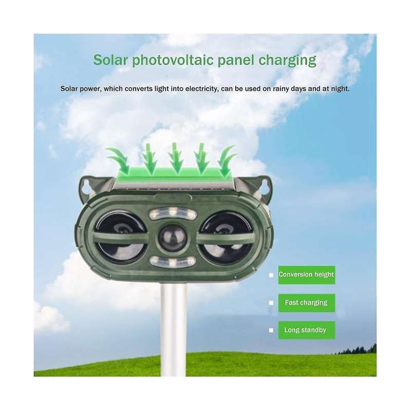 Solar Ultrasonic Animal Repeller -animal Repeller Outdoor with Motion Sensor&sound Squirrel Repell