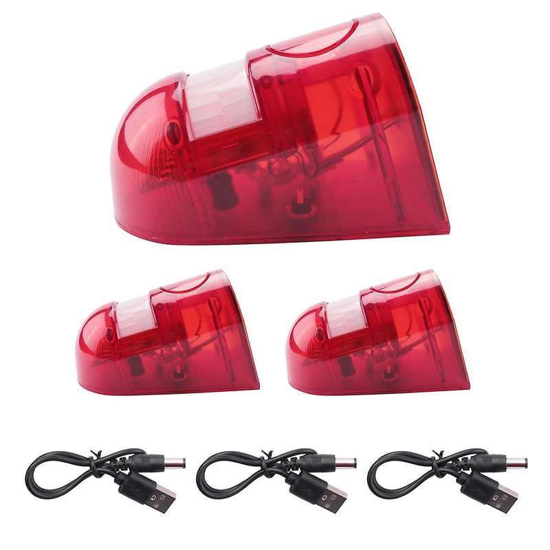 Solar Strobe Light with Motion Sensor Alarm 129DB Sound Security Siren IP65 Waterproof for Villa F