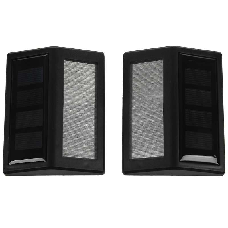 Solar Wall Light 6 Led Smart Human Body Induction Lawn Light Outdoor Garden Wall Sensor Light Black+