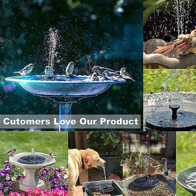 Solar Water Fountain Pool Pond Waterfall Fountain Garden Decoration Outdoor Bird Bath Solar Powered