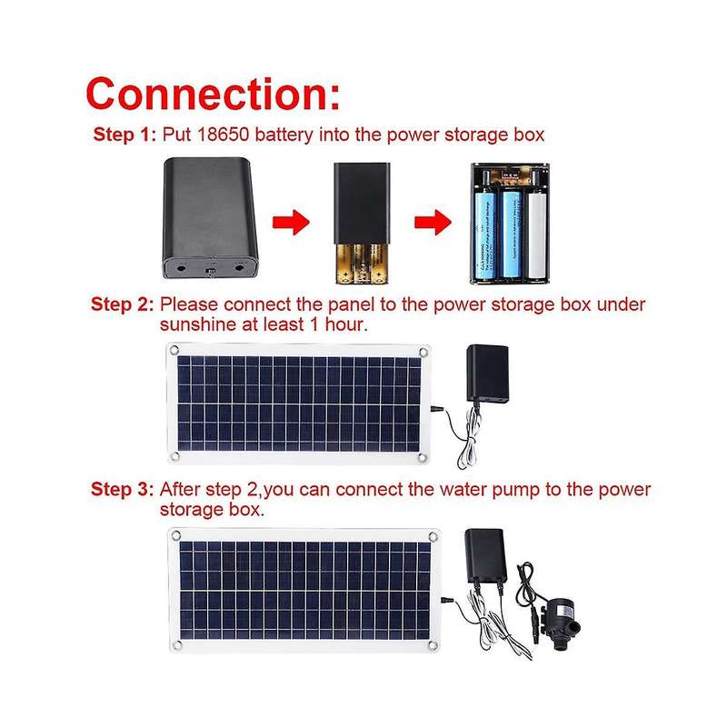 Solar Water Pump Solar Water Fountain Pump 50w 800l/h 12v Low Noise Garden Family Water Fountain Ir