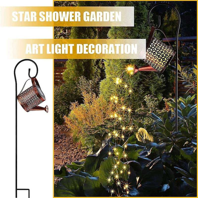Solar Watering Can, Garden Decorative Landscape Light, Outdoor Garden Multi-Color String Light Outdo