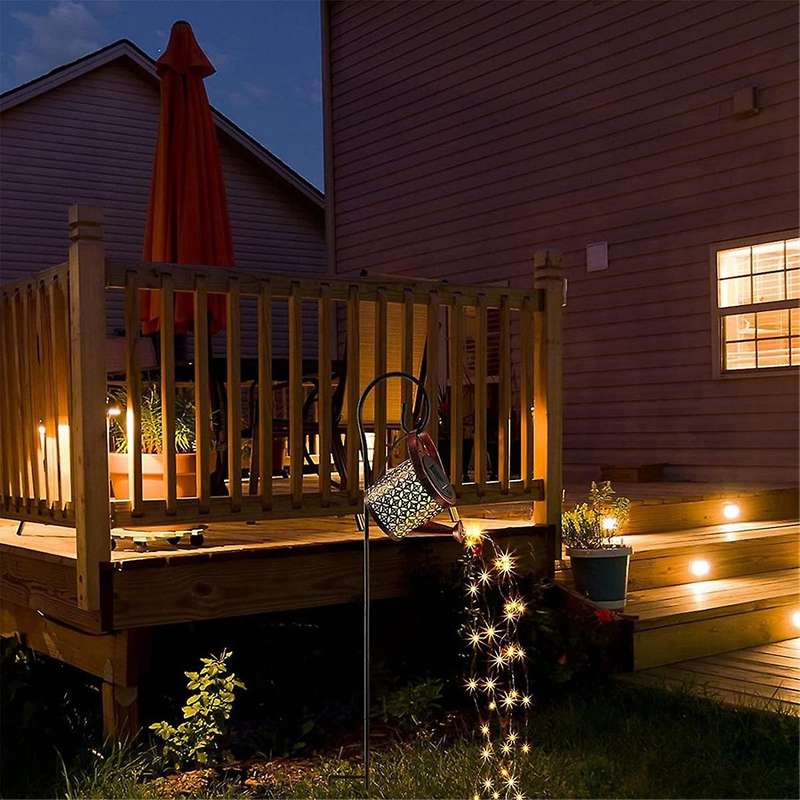 Solar Watering Can, Garden Decorative Landscape Light, Outdoor Garden Multi-Color String Light Outdo