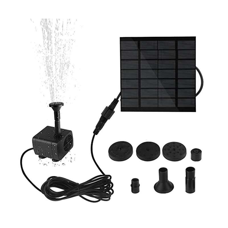 Solar Water Pump Solar Panel Fountain Pump Pool Pond Garden Water Sprinkler Sprayer for Bird Bath P