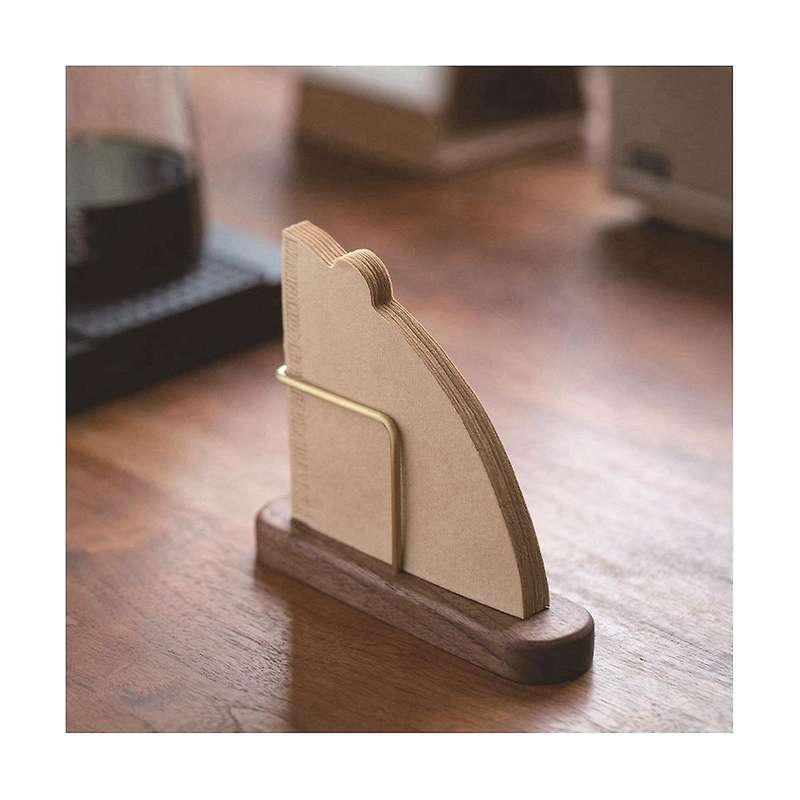 Solid Wood Coffee Filter Paper Storage Box Wooden Dustproof Bracket Universal Filter Paper Box Stor