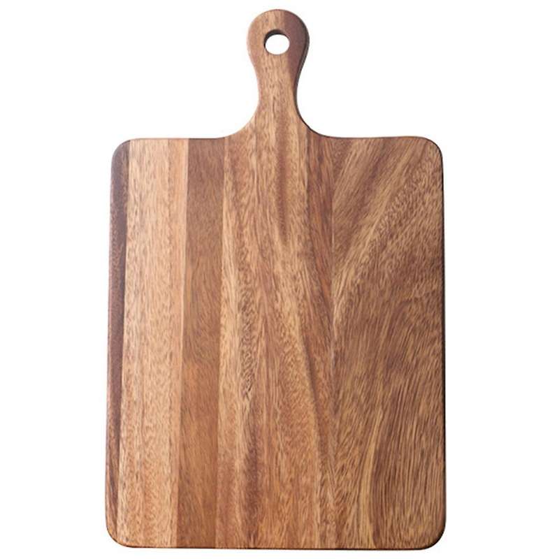 Solid Wood Double-Sided Cutting Board Wood Cutting Board Wooden Handle Pizza Board Sushi Tray Cuttin