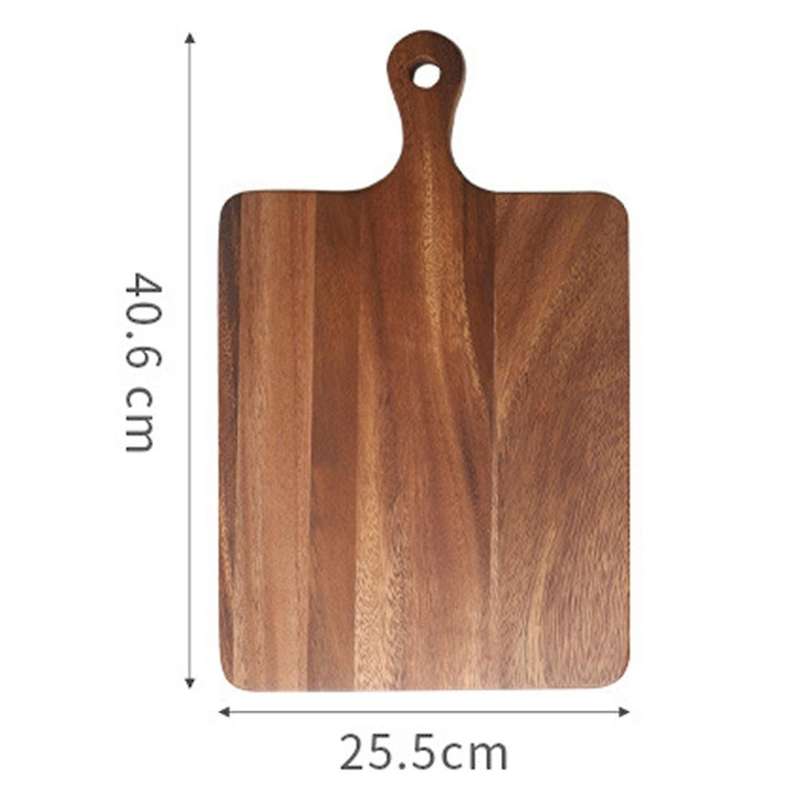 Solid Wood Double-Sided Cutting Board Wood Cutting Board Wooden Handle Pizza Board Sushi Tray Cuttin