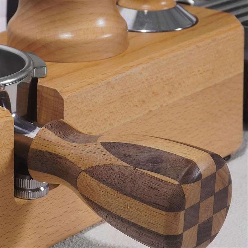 Solid Wood Handle M10 Screw Handle Bottomless Espresso Machine Tools Coffee Portafilter Handle