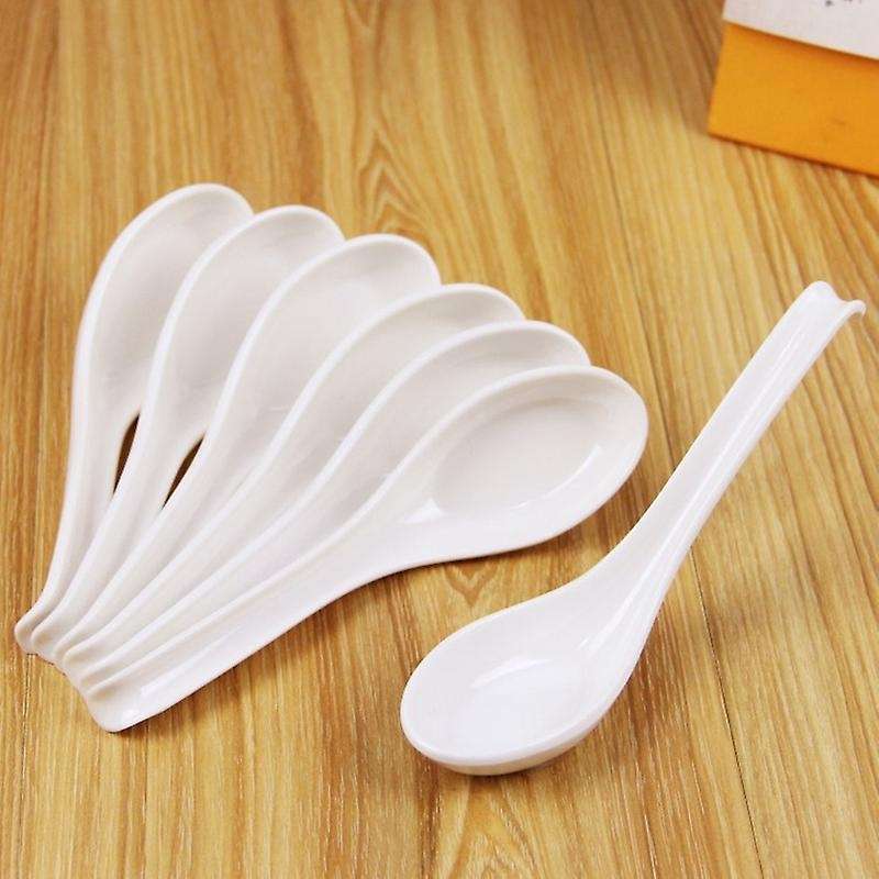 Soup Spoons,15Pcs Japanese Style Spoons Rice Spoons Chinese Asian Soup Spoons with Long Handle for