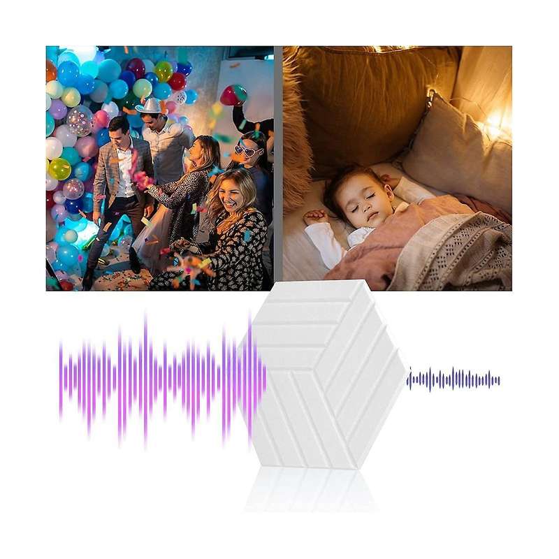 Sound Proof Panels Hexagon Self-adhesive,12 Pcs Acoustic Panel, Sound Dampening Panel for Studio Of