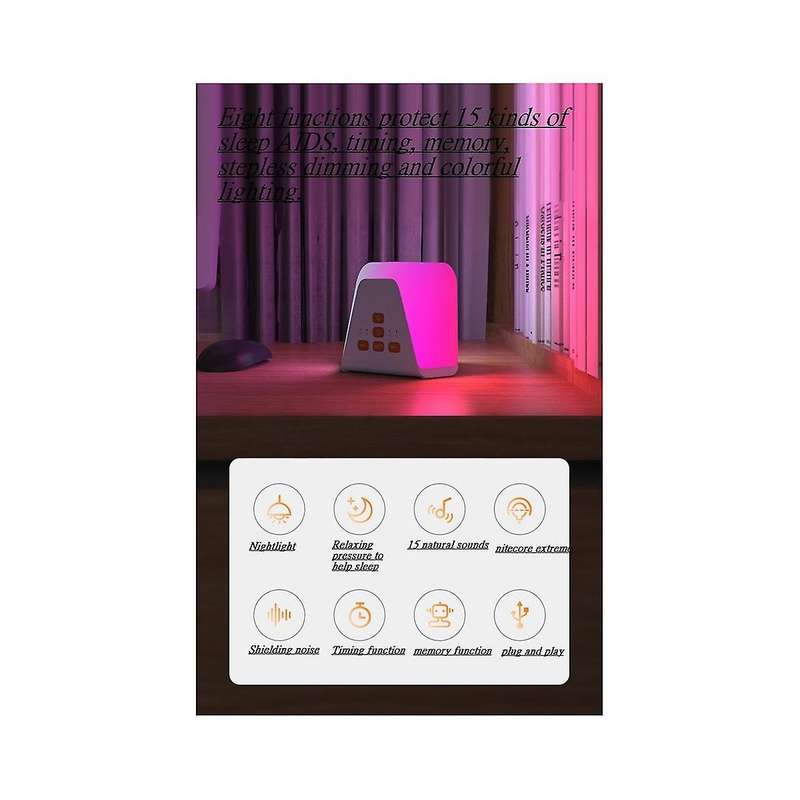 Sound Machine and Alarm Clock White Noise Sound Machine Night Light Sleep Instrument Atmosphere Lam