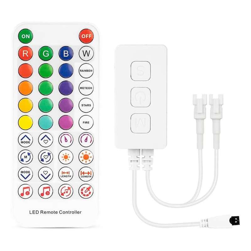 Sp611e Ws2812b Ws2811 Bluetooth Music Controller Ir38 Keys Remote App for Addressable Led Lighting
