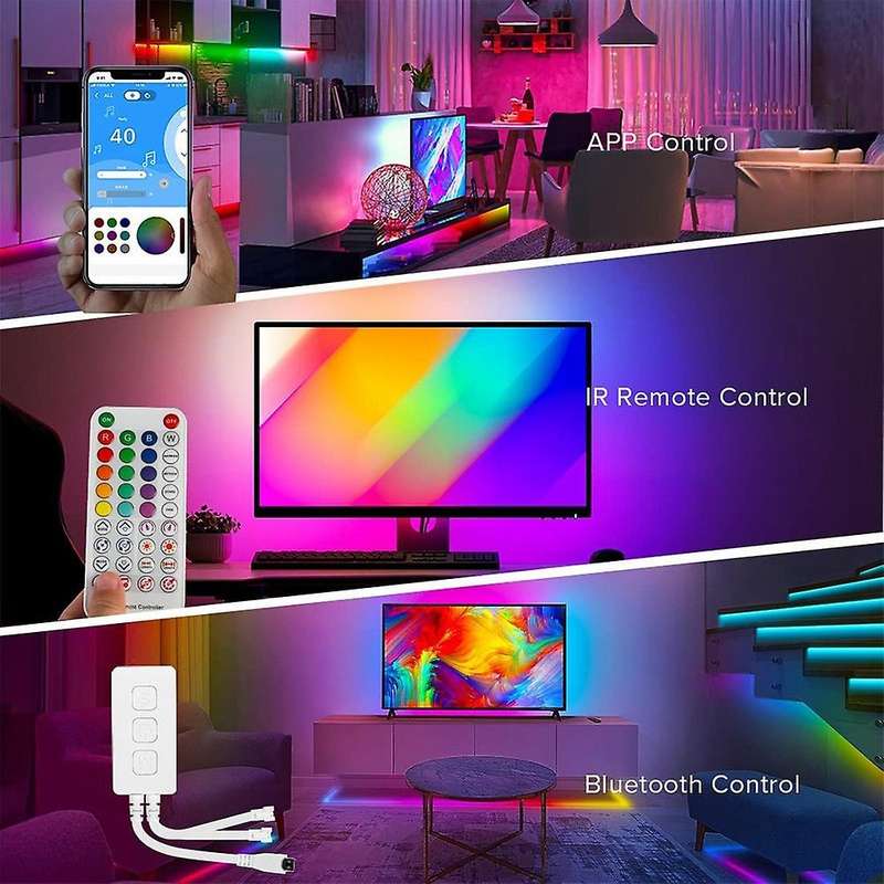 Sp611e Ws2812b Ws2811 Bluetooth Music Controller Ir38 Keys Remote App for Addressable Led Lighting