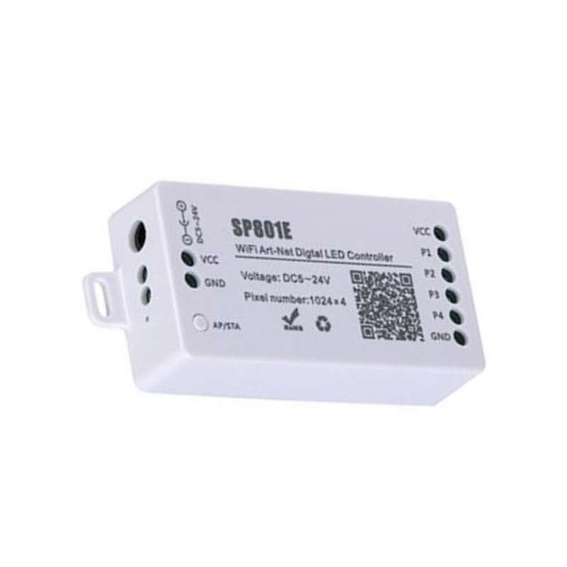 Sp801e Wifi Art-net Led Controller Led Panel Module Ws2812b Ws2811 Light Strip Wireless Control Dc5