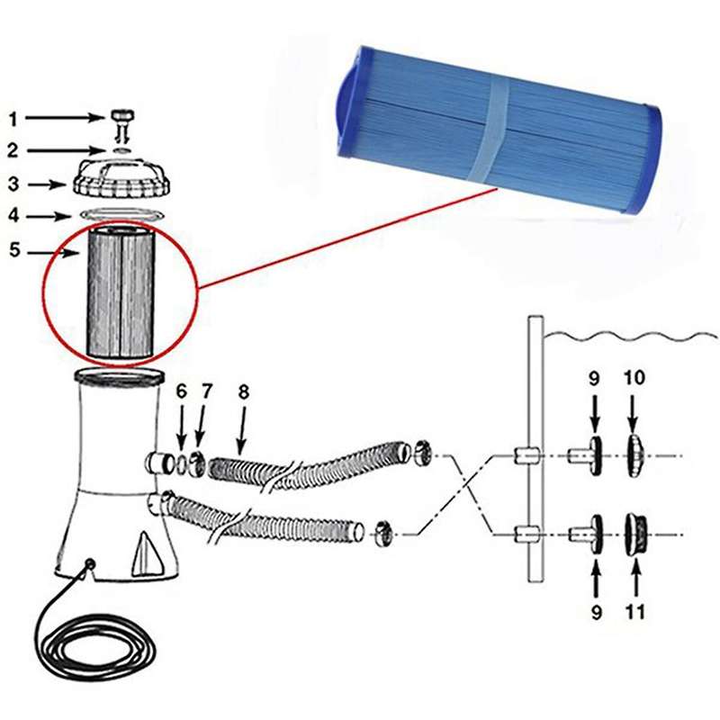 Spa Filter 2 Inch Female SAE Threaded for PWW50L U-Nicel 4CH-949, FC-0172,SD-01143,for Hot Tub Filte