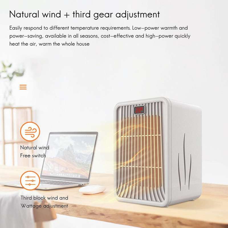 Space Heater,Electric Heaters Indoor Portable with Thermostat, PTC Fast Heating Small Heater for Bed