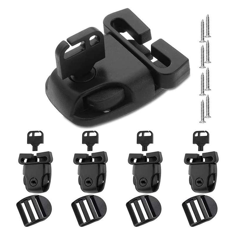 Spa Hot Tub Cover Clips Replacement, Hot Tub Cover Latch Repair Kit, Latch Locking with Key and Scre