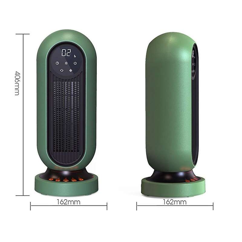 Space Heater, 2000W Portable Ceramic Tower Heater, Oscillating Electric Space Heater with LED Flame