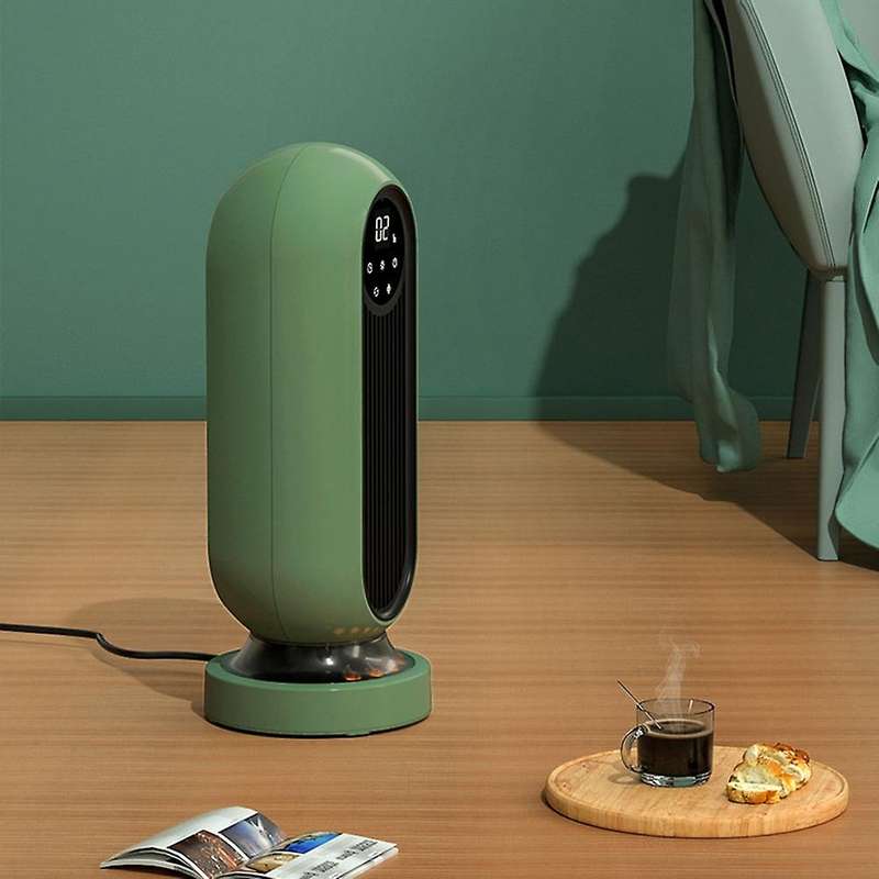 Space Heater, 2000W Portable Ceramic Tower Heater, Oscillating Electric Space Heater with LED Flame