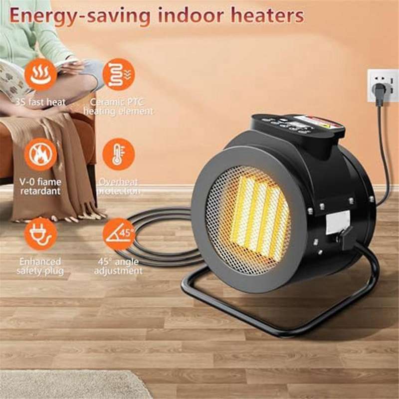 Space Heater,space Heaters for Indoor Use, Overheat Protection, Intelligent Thermostat Eu Plug