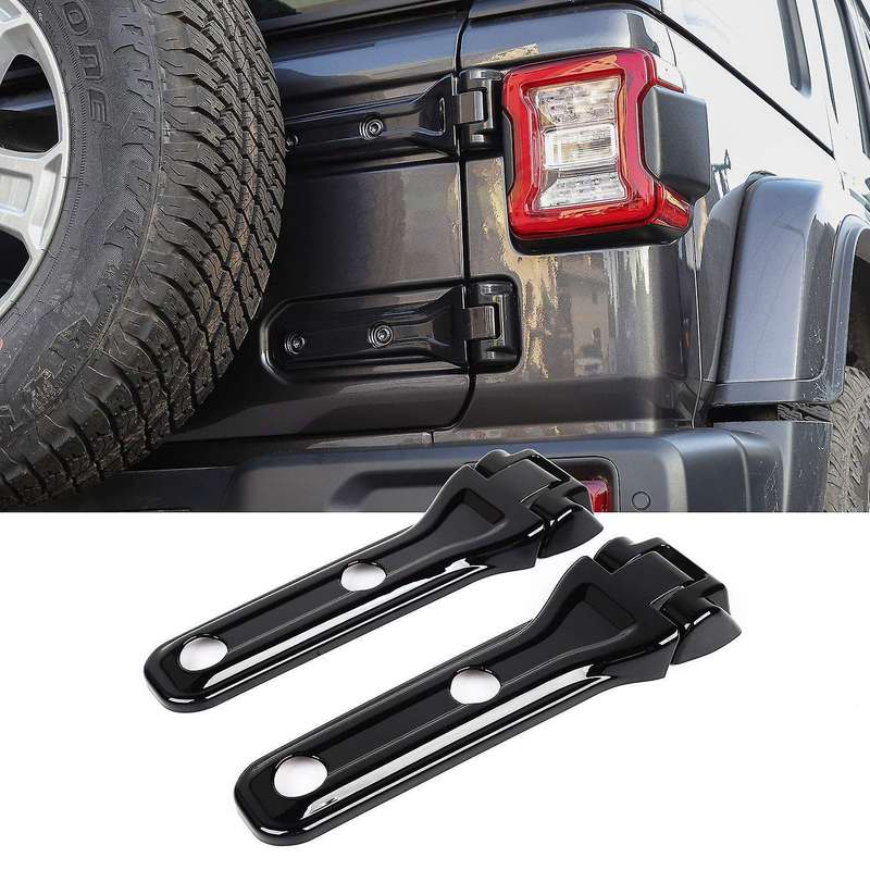 Spare Tire Bracket Hinge Cover Trim for 2018-2019 Wrangler JL Car Accessories, Black