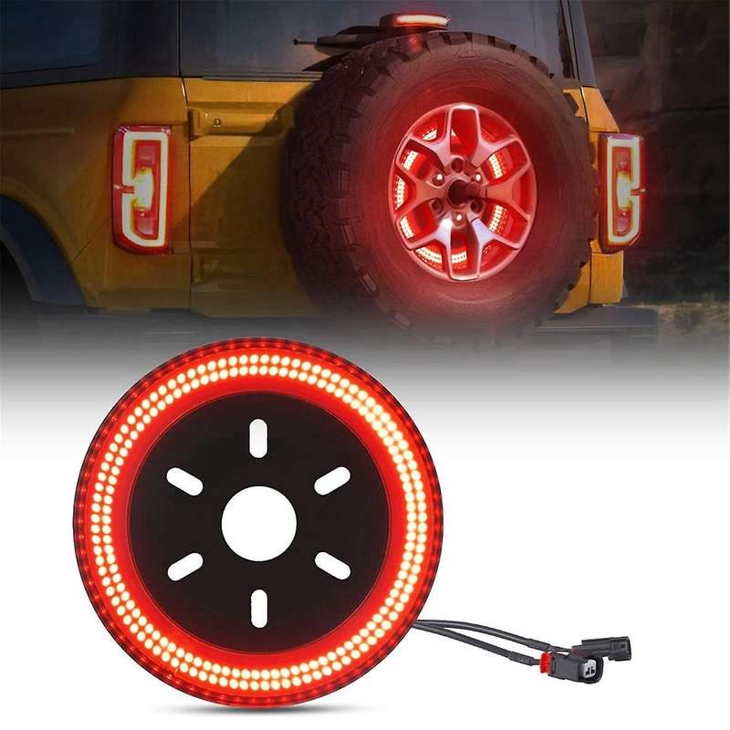 Spare Tire Brake Light Led Third Brake Light for 2021 2022 2023 3-sided Bright Red High-mounted Brak
