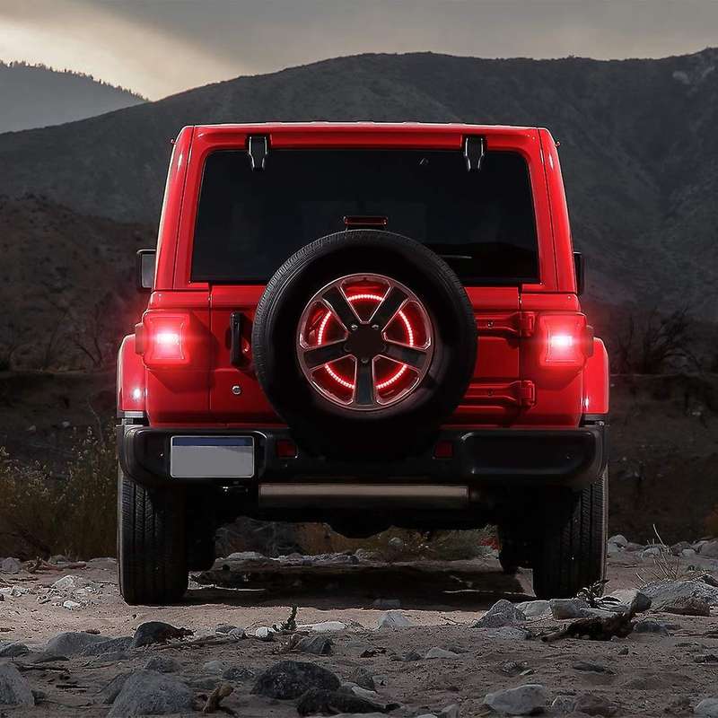 Spare Tire Brake Light Wheel Light 3Rd Third Brake Light for 2018 2019 JL JLU