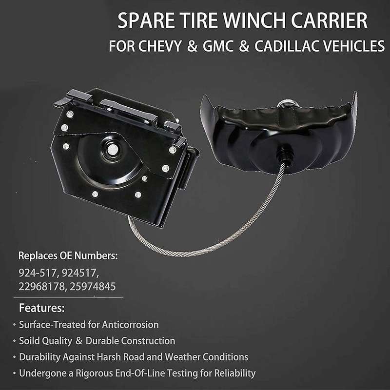 Spare Tire Hoist Spare Tire Winch Carrier for 2001-18 Escalade 924-517