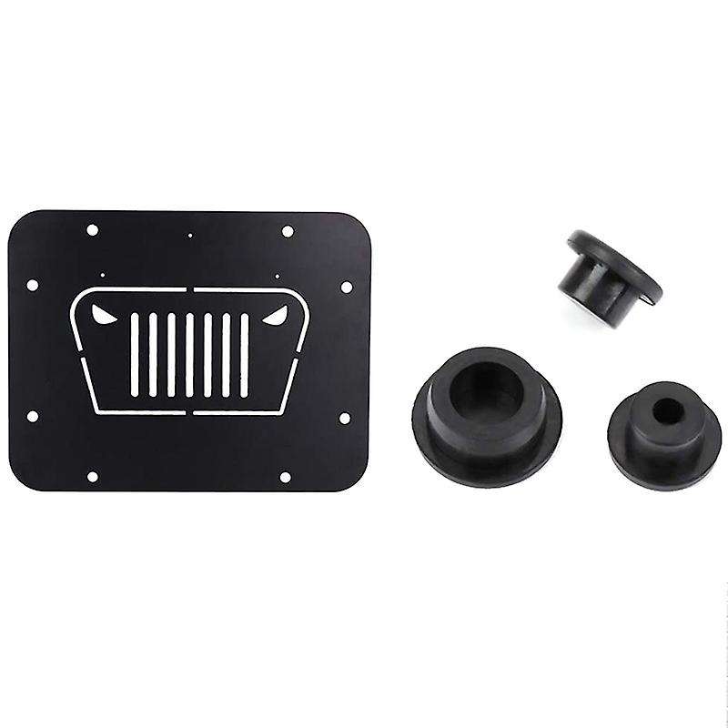 Spare Tire Delete Plate & Body Plugs Compatible for JK JKU 2007 to 2018