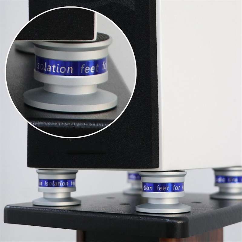 Speaker Isolation Spikes Speaker Base Pads with Non-Slip Base Pad Aluminium Anti-Vibration for Turnt