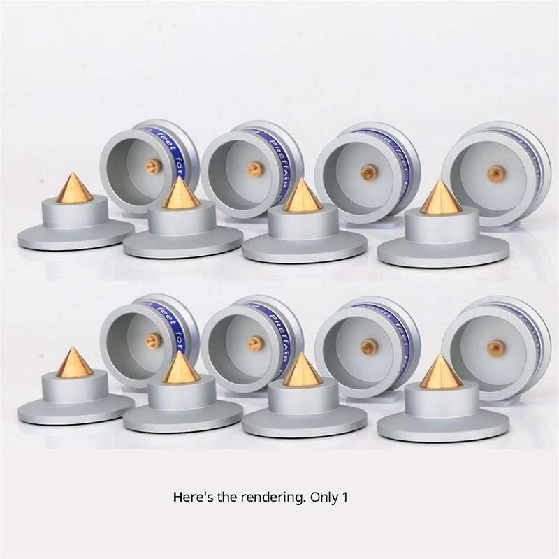 Speaker Isolation Spikes Speaker Base Pads with Non-Slip Base Pad Aluminium Anti-Vibration for Turnt