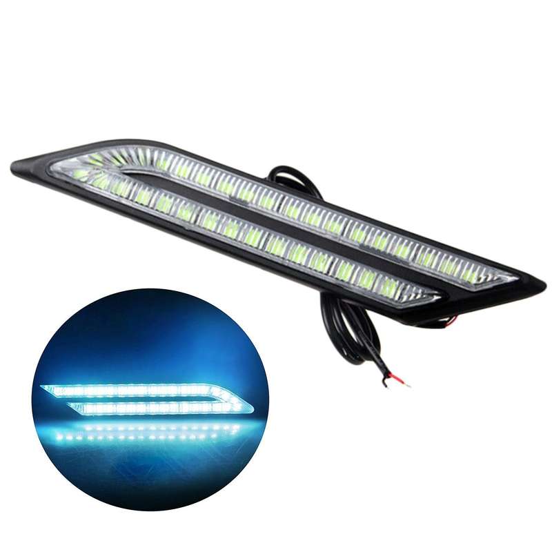 Special Car Modification Led Daytime Running Lights Leaf Board Side Turn Signal Rear Bar Brake Light