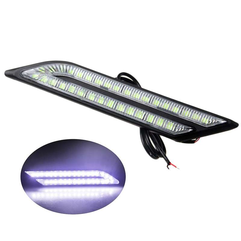Special Car Modification Led Daytime Running Lights Leaf Board Side Turn Signal Rear Bar Brake Light