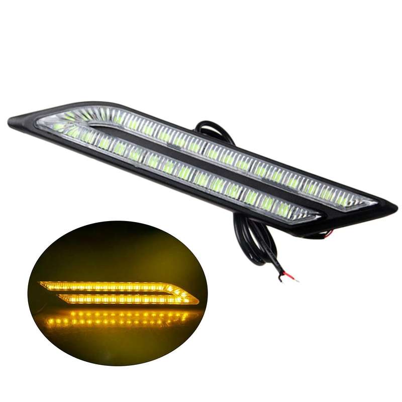 Special Car Modification Led Daytime Running Lights Leaf Board Side Turn Signal Rear Bar Brake Light