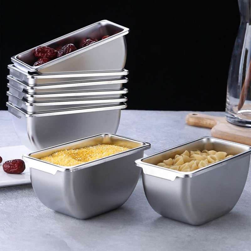 Spice Container Set Stainless Steel Spice Jar Spice Rack Seasoning Square with Lid (5 Compartments)