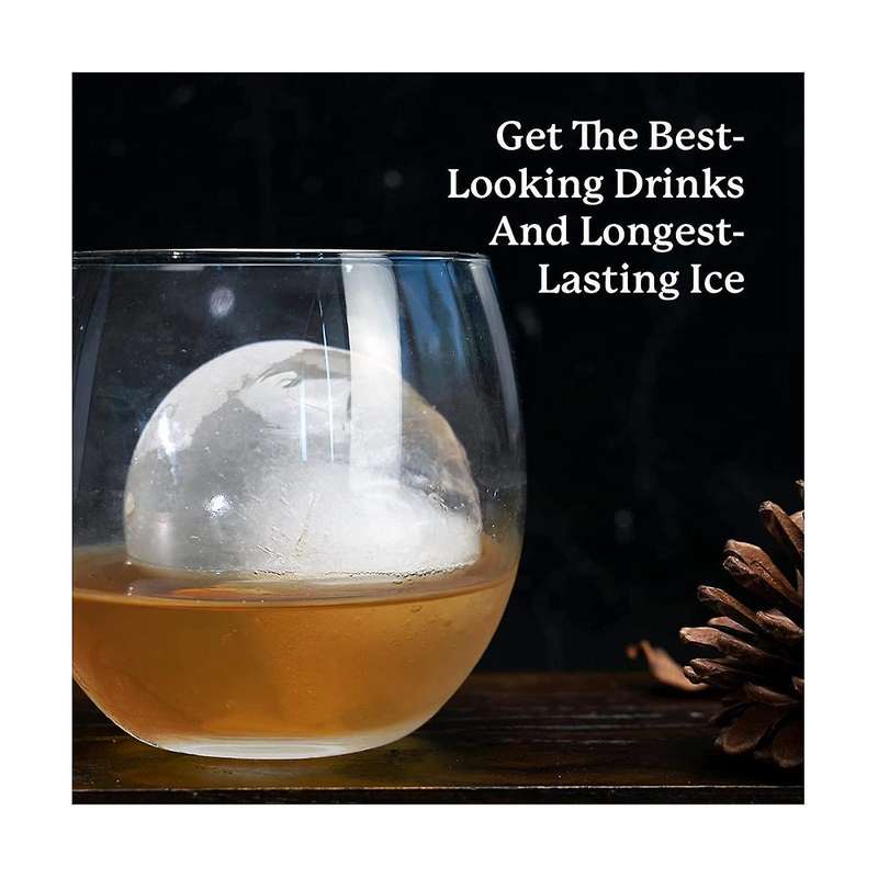 Spherical Ice Easy to Fill Round Silicone Ice Tray, Perfect Spherical Craft Ice Maker Suitable For